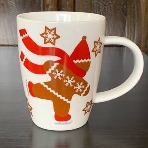 Crate & Barrel Ice Skating Gingerbread Man Mug - 2012